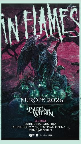 IN FLAMES • Dienstag, 21. Juli 2026 • Conrad Sohm Dornbirn