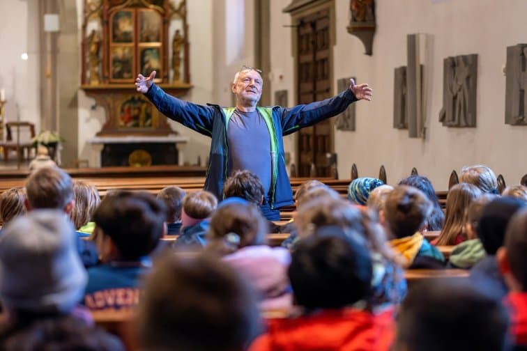 Bergknappenführung in der St. Agatha Kirche mit Werner Gerold