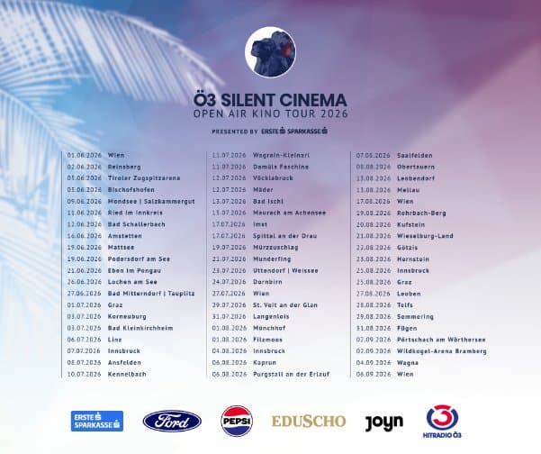 Ö3 Silent Cinema Open Air Kino Tour 2026
