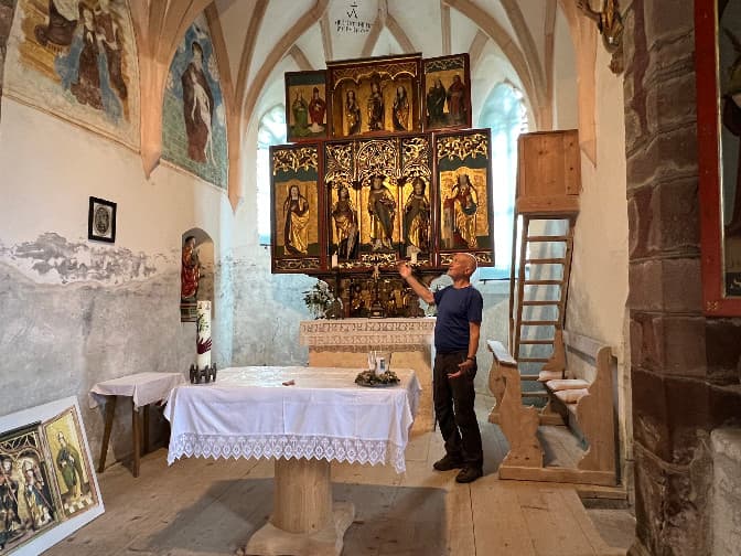 Bergknappenführung in der St. Agatha Kirche mit Werner Gerold