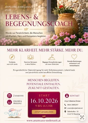 Diplomlehrgang für Lebens- & Begegnungscoach