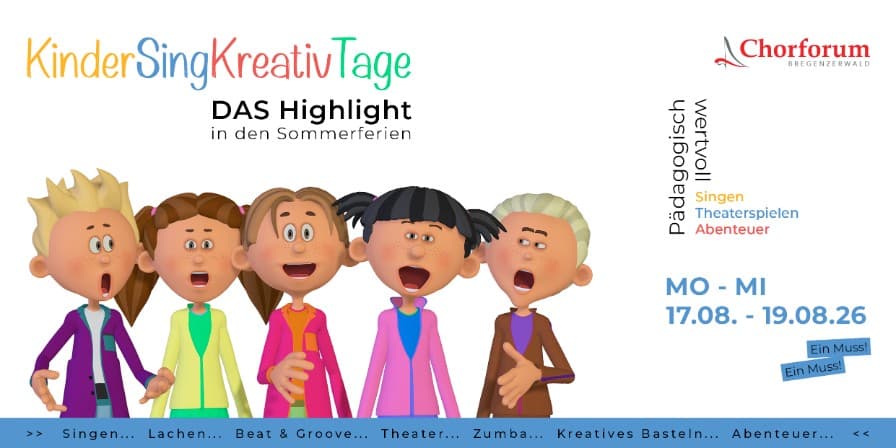 KinderSingKreativTage 2026 - Restplätze verfügbar