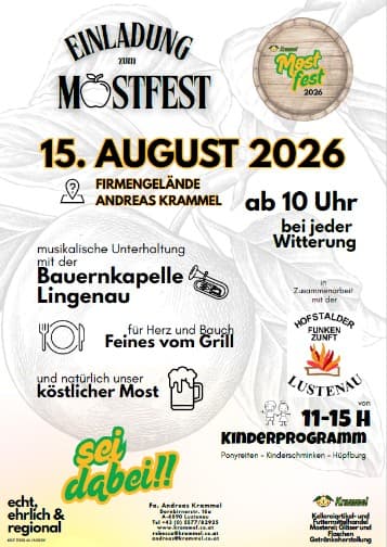 Mostfest Krammel incl. Jubiläum 25 Jahre Mosterei Krammel