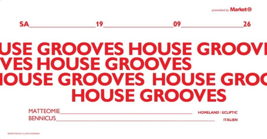 HOUSE GROOVES w/ MATTEOMIE & BENNICUS im Market 33