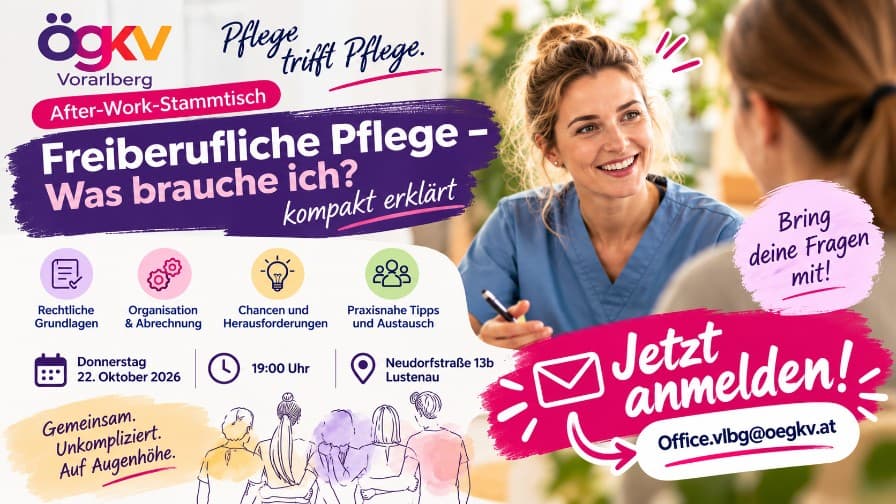 Freiberufliche Pflege - After Work - Pflege trifft Pflege