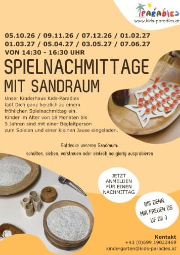 Spielenachmittag mit Sandraum